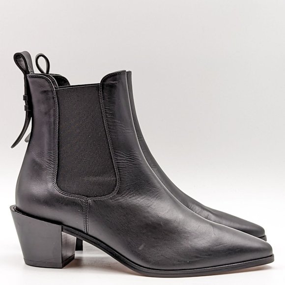 Frame Women Le Lexington black Fine Leather Chelsea Boots size 8.5 EUR 38.5 - Picture 5 of 10